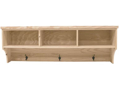 3 hook wall shelf